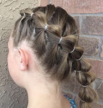 Bubble Side Braid Little Girl Hairstyle