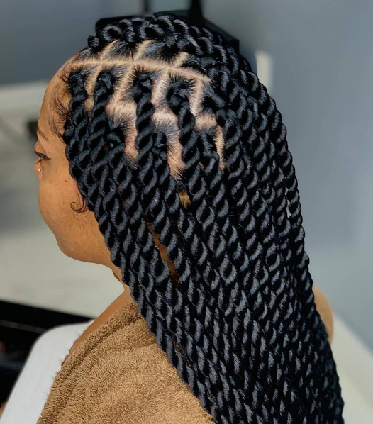 Checked Marley Twist Hairstyle