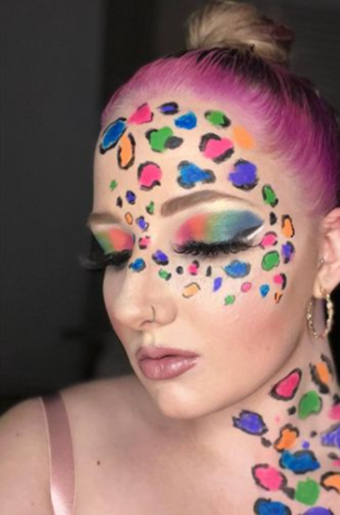 Cheetah Rainbow Makeup Looks