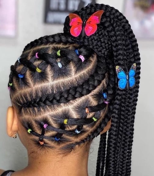 Chignon Braided Hairstyle For Black Girls