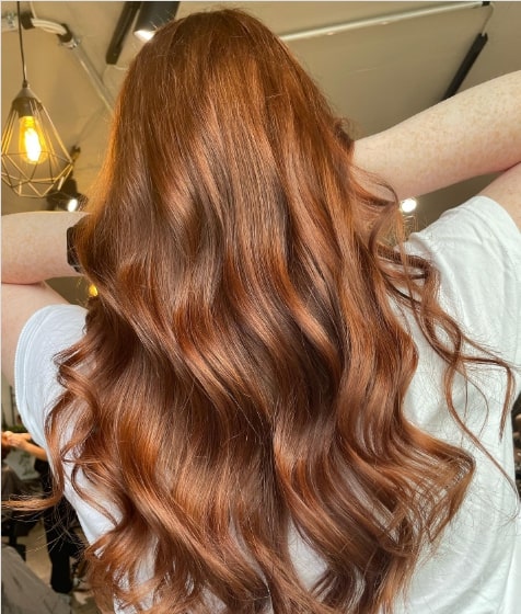 Classy Copper Dark Brown Hair With Highlights