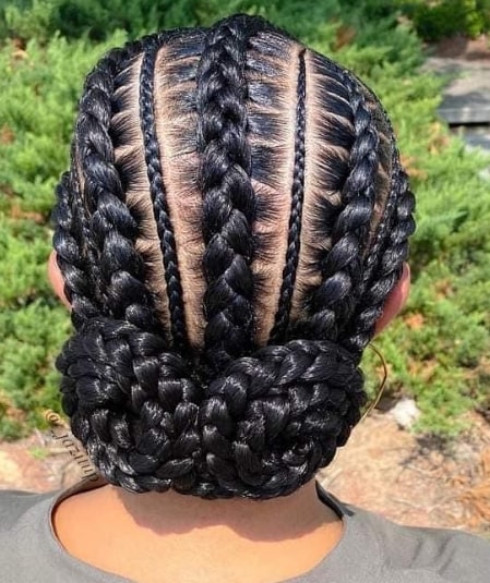 Cloudy Braided Hairstyle For Black Girls