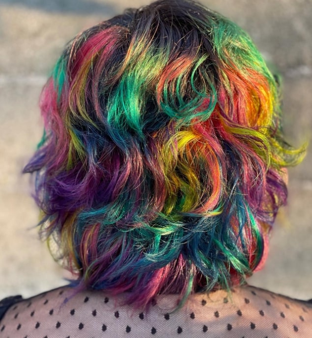 Colorful Short Shaggy Haircuts For Women