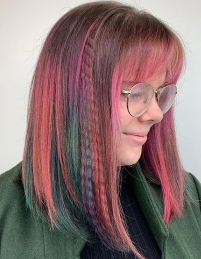 Colourful Crimped Hairstyle
