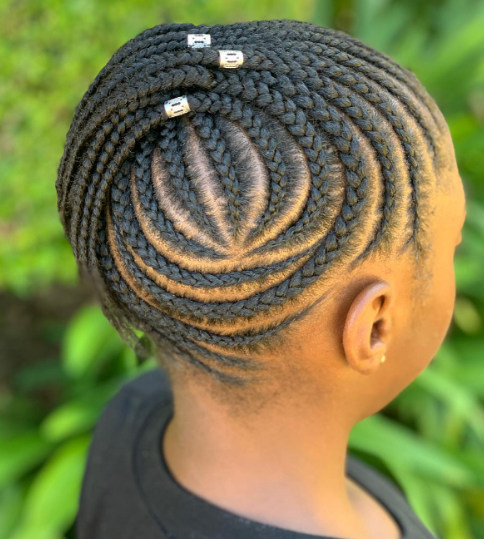 Creative Cornrow Hairstyle For Black Kids