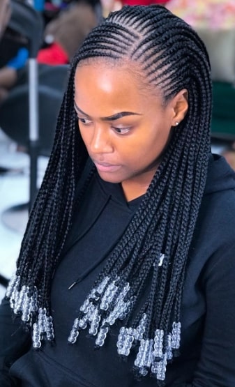 Cropped Braided Hairstyle For Black Girls