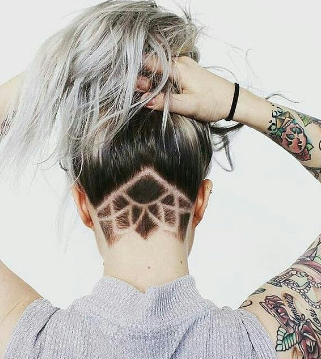 Cropped Female Undercut Hairstyle