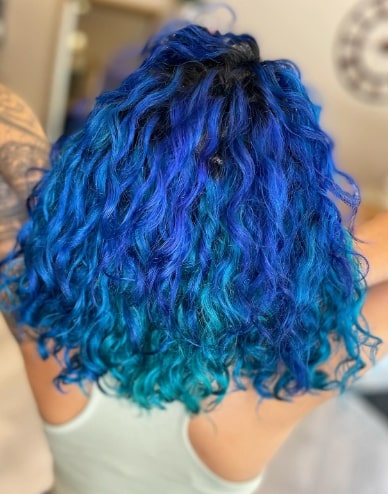 Curly Blue Hair Ideas