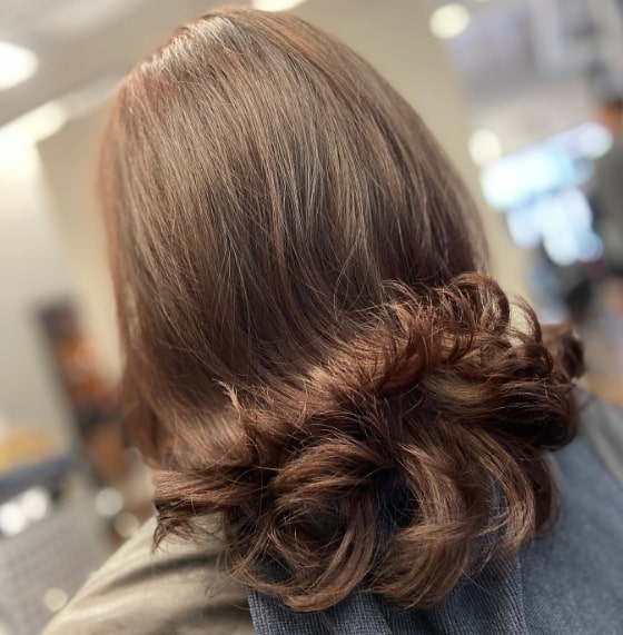 Curly Dark Brown Hair With Highlights