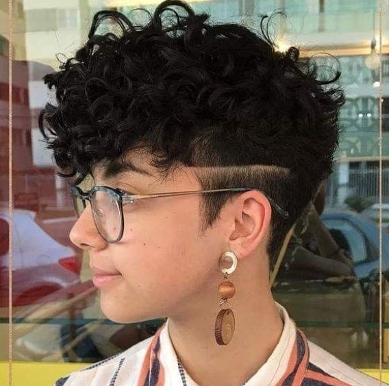 Curly Pixie Cut Hairstyle For Thick Hair