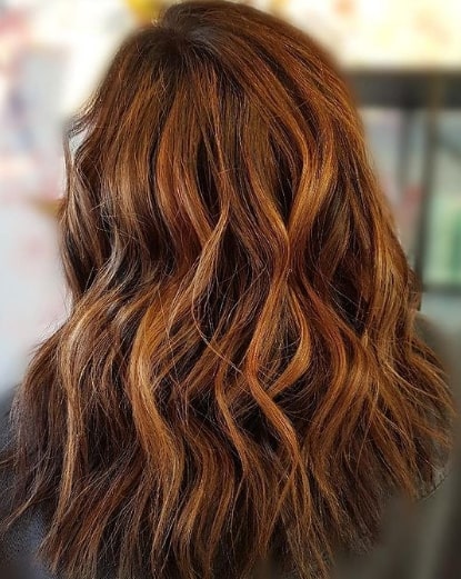 Dark Brown Hair with Mild Copper Highlights