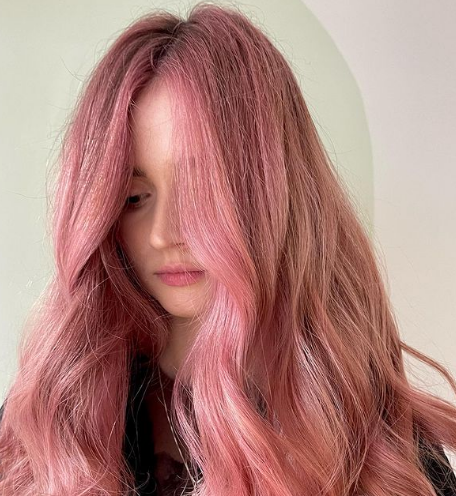 Dazzled Pastel Pink Hair