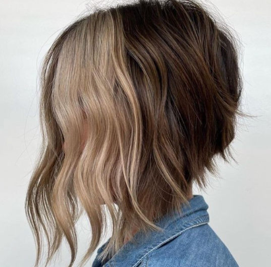 Double Colored Inverted Bob Haircut