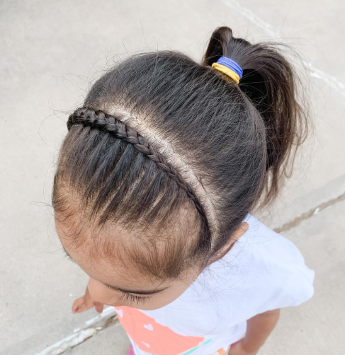 Easy Peasy Laced Dutch Little Girl Hairstyle