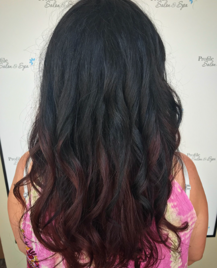 End Of Summer Brown Hair With Red Highlights