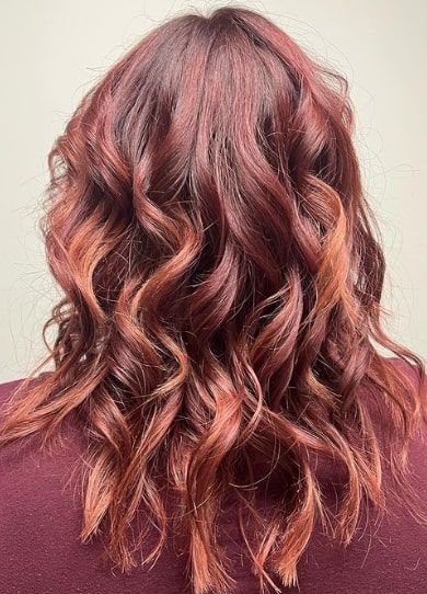 Exquisite Tinted Brown Burgundy Hair Color