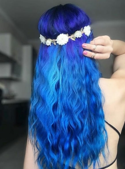 Flower With Blue Hair Ideas