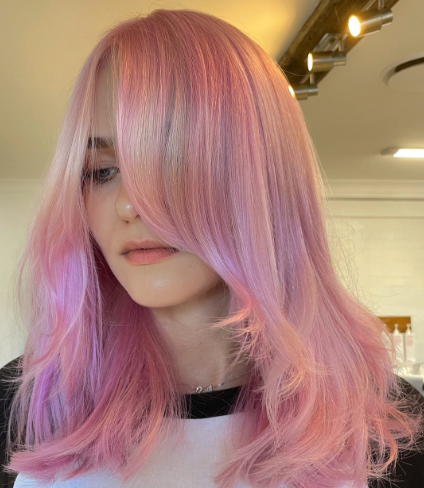 Fresh Pastel Pink Hair