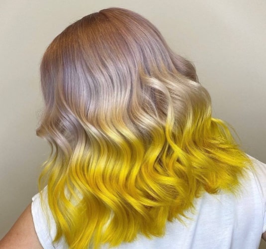 Fresh Yellow Crazy Hair Color Ideas For Women