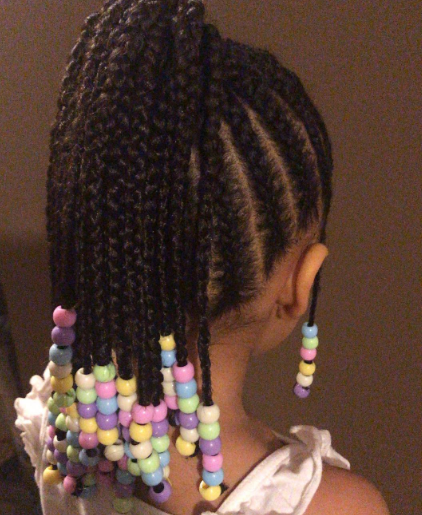 High Ponytail Braid Little Black Girl Hairstyle
