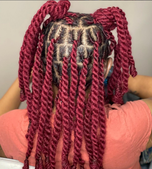 Invisible Red Locs Senegalese Twist Natural Hair Means