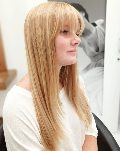 Lengthy Soft Blonde Hairstyle
