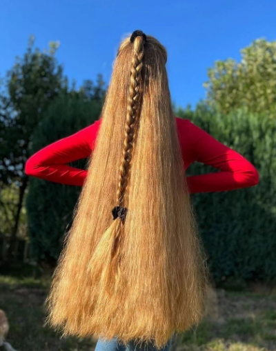 Long Stitched Stylish Long Blonde Hairstyle