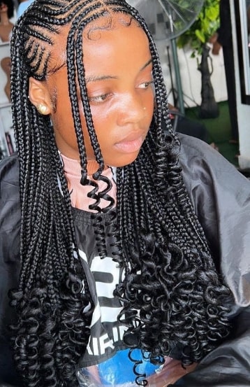 Lucifer Braided Hairstyle For Black Girls