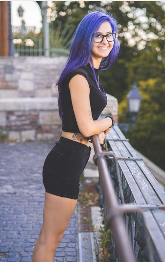 Medium Hair With Blue And Purple Hair Ideas