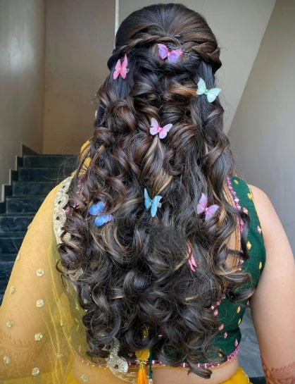Messy Curly Trendy with Butterflies  