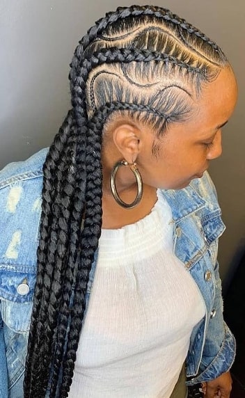 Metal Braided Hairstyle For Black Girls