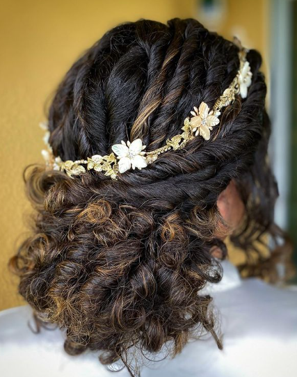 Natural Curls Homecoming Hairstyle For Short Hair