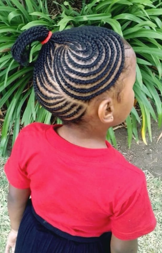 Natural Style Cornrow Hairstyle For Black Kids