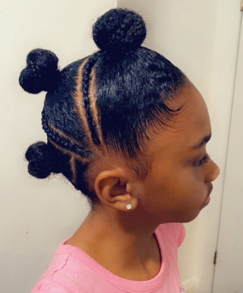 Natural Updo Little Black Girl Hairstyle