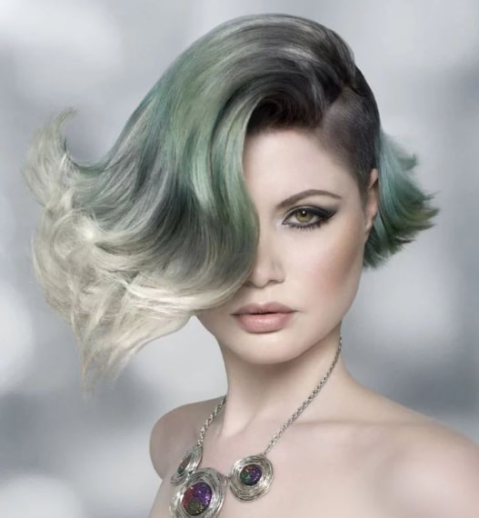 One Sided Crazy Hair Color Ideas For Women