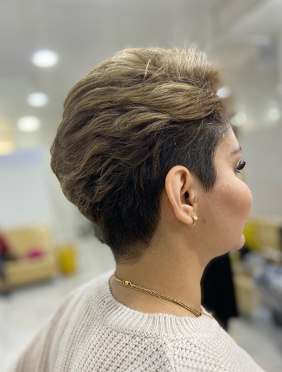 Out Grown Pixie Cut Hairstyle For Thick Hair