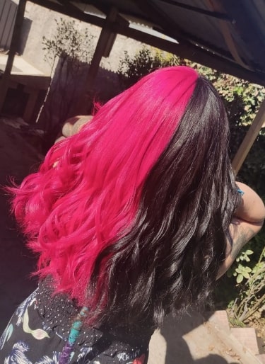 Pink and Black Crazy Hair Color Ideas For Women
