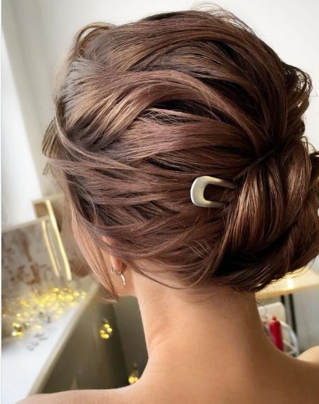 Polished Chignon Prom Hairstyles Short Hair