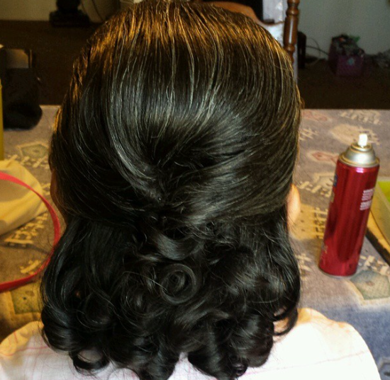 Press And Curls Homecoming Hairstyle For Short Hair