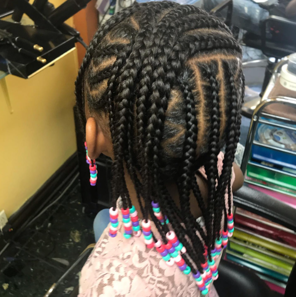 Protected Braids Little Black Girl Hairstyle