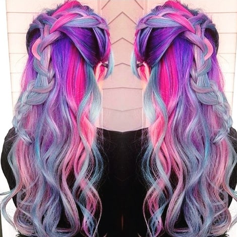 Purple Long Curls  