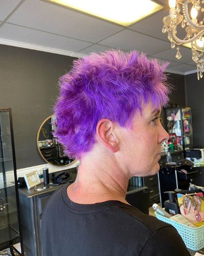 Purple Pixie Cut Hairstyle
