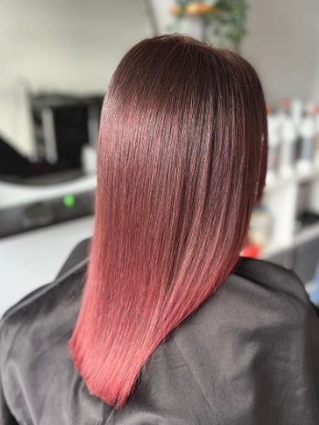 Radish Red Ombre Hair Colour Ideas