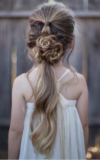 Ribbon Braid Hairstyle Ideas For Little Girls