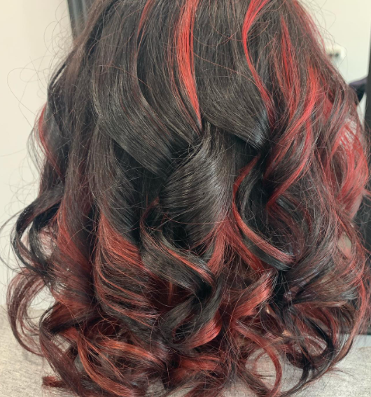 Rich Brown Hair With Red Highlights