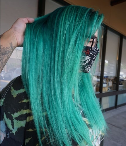Seattle Blue Balayage Hair Color