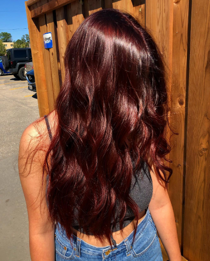 September Day Brown Hair With Red Highlights