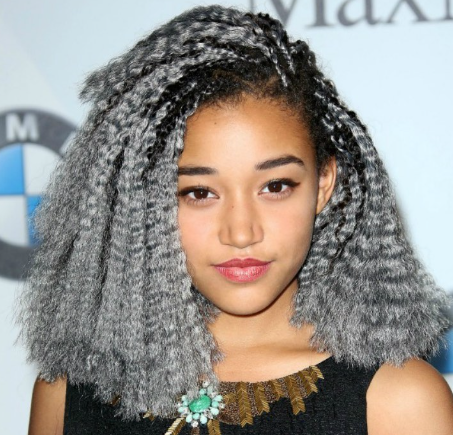 Short Grey Crimped Hairstyle
