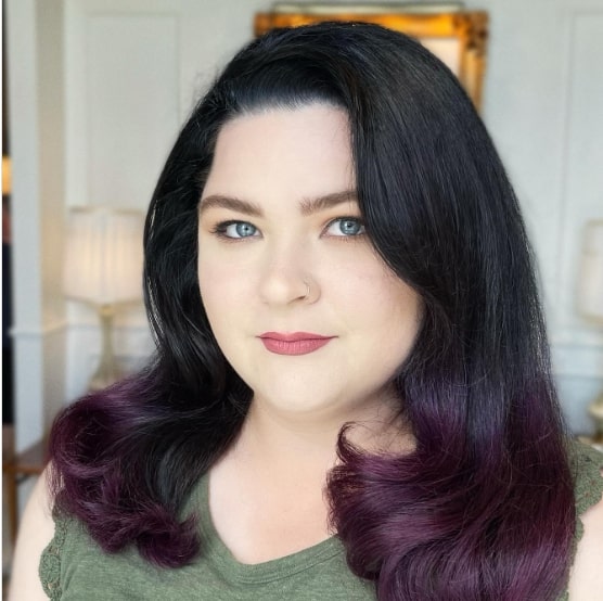 Silky Hair Purple Highlight  
