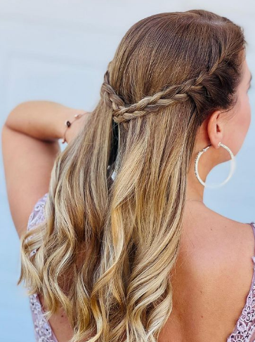 Simple Braids With Curls Hairstyle
